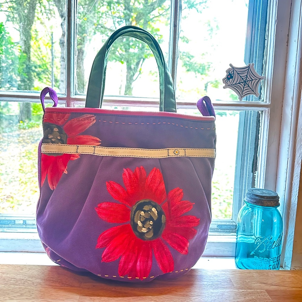 Vintage Lucky Canvas Floral Tote